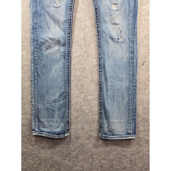 Rock Revival Alivia Jeans Easy Straight Womens 26 Distressed Low Rise Stretch - Picture 5 of 12